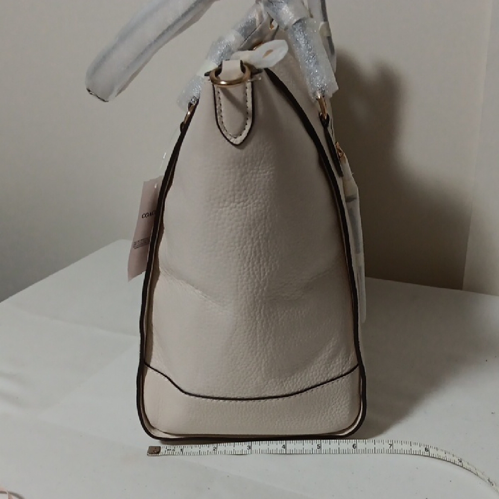 COACH KLEO Chalk Leather Tote with Gold Hardware - Picture 7 of 10